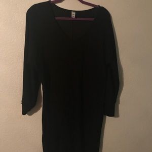 Black long sleeve sweater dress
